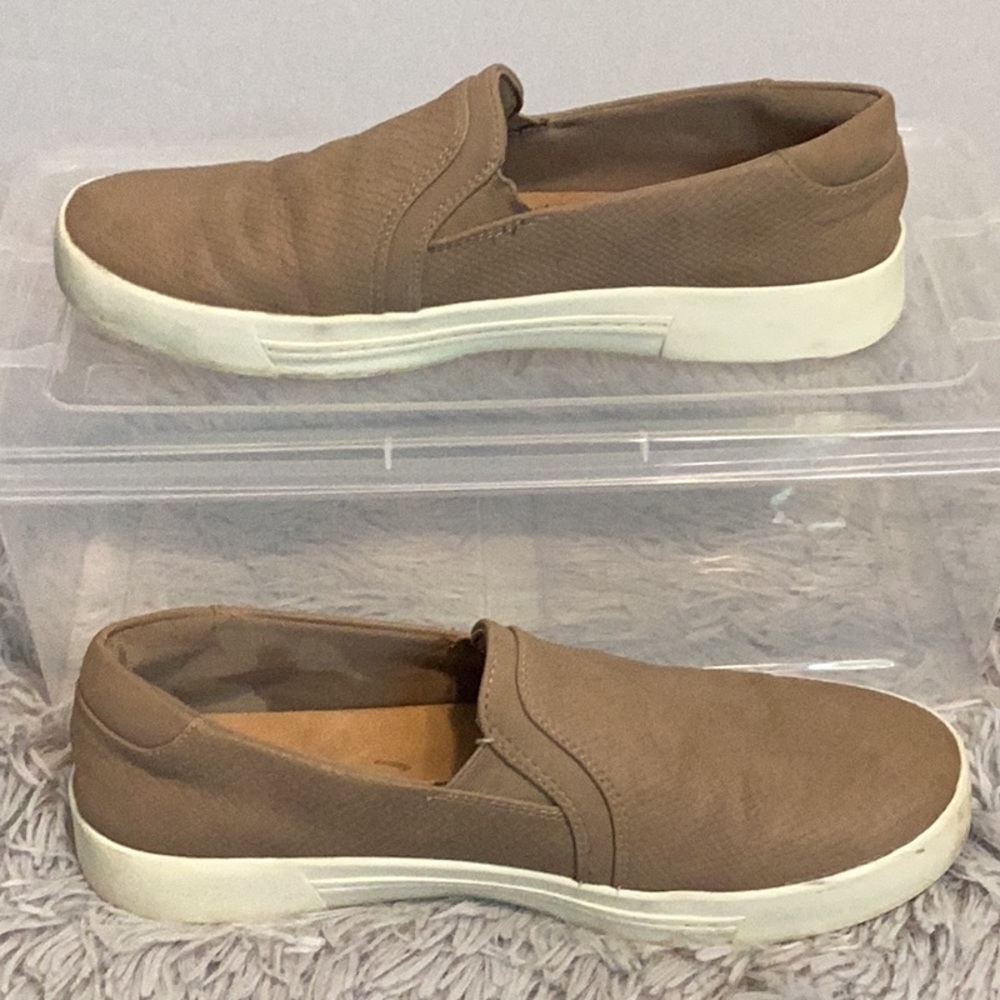 Call it Spring faux leather taupe loafers size 6.5